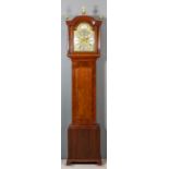 A late 18th Century mahogany longcase clock by Edward Blowers of Beccles, the 12ins arched top brass