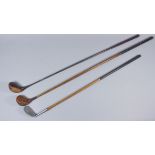 An early 20th Century hickory shafted golf club by Cann & Taylor with J. H. Taylor autograph,