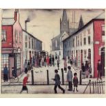 ARR Laurence Stephen Lowry (1887-1976) - Limited edition coloured lithograph - "The Fever Van", 16.