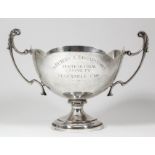 A George V silver two-handled prize cup - "St. Peter's and Broadstairs Horticultural Society