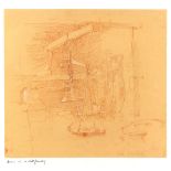 ***Jehan Daly (1918-2001) - Sanguine drawing heightened in white - "Bell Foundry", 9.75ins x 10.