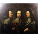 H. Stone (19th Century British) after Van Dyke (1599-1641) - Oil painting - Triple shoulder length