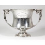 A George V silver two-handled prize cup - "St. Peter's and Broadstairs Horticultural Society