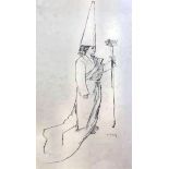 ***Jehan Daly (1918-2001) - Pencil drawing - "Sandra, the dustman's child", 14ins x 8.75ins, signed,