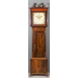 A 19th Century "North County" mahogany longcase clock by W. Crossland of Bolton, the 14ins square