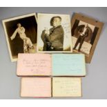 A collection of autographs from musicians and theatre acts, including - Louis Armstrong (1901-