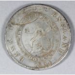 A George III 1804 Bank of England silver five shilling/one dollar (fair/fine - surface scuffed and