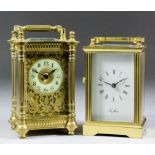 An early 20th Century French carriage timepiece by R. & Company, the 1.625ins diameter cream