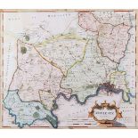 Robert Morden (1668-1703) - Coloured engraving - Map of "Middlesex", published by Abel Swale and