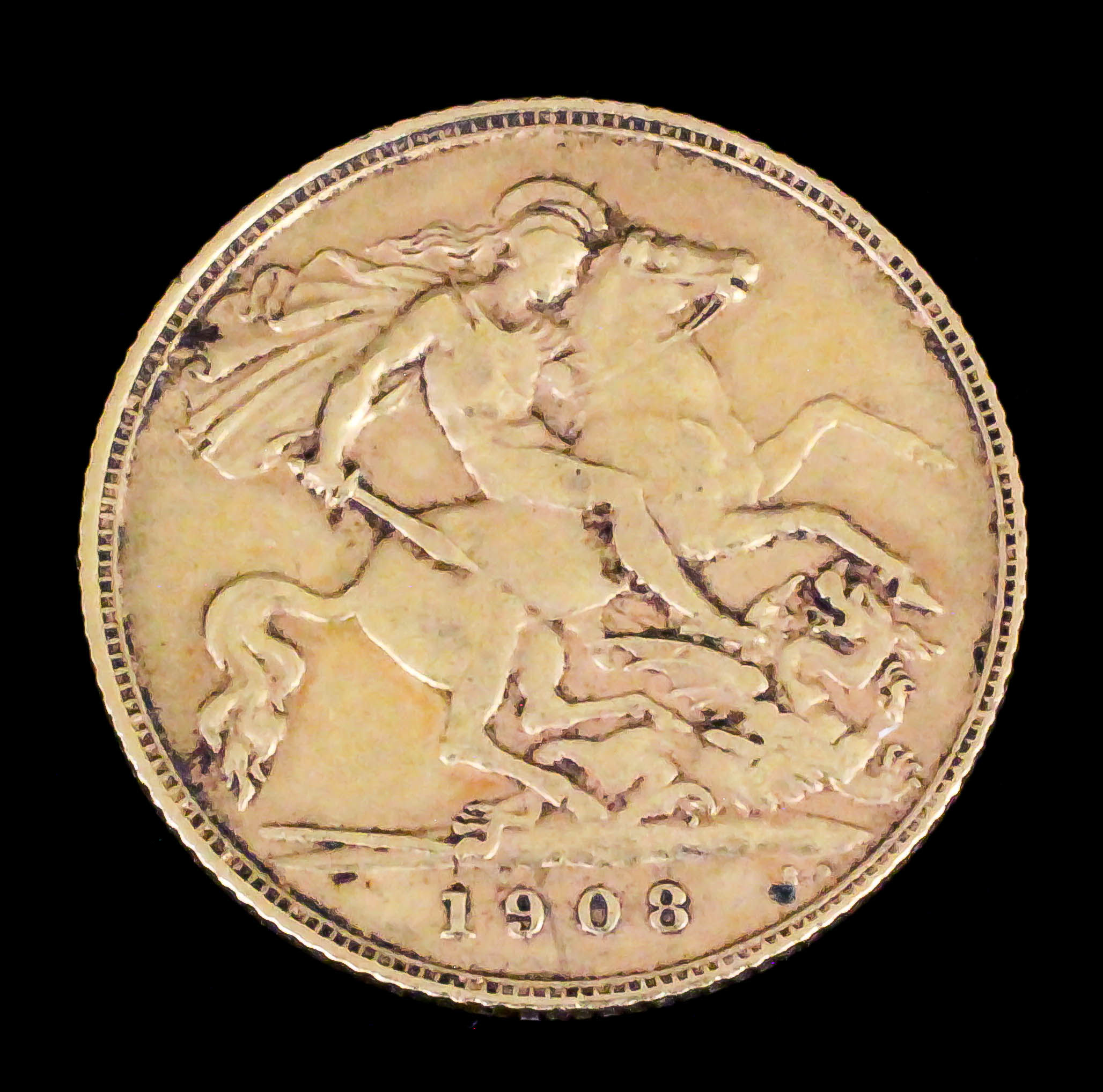 An Edward VII 1908 half Sovereign