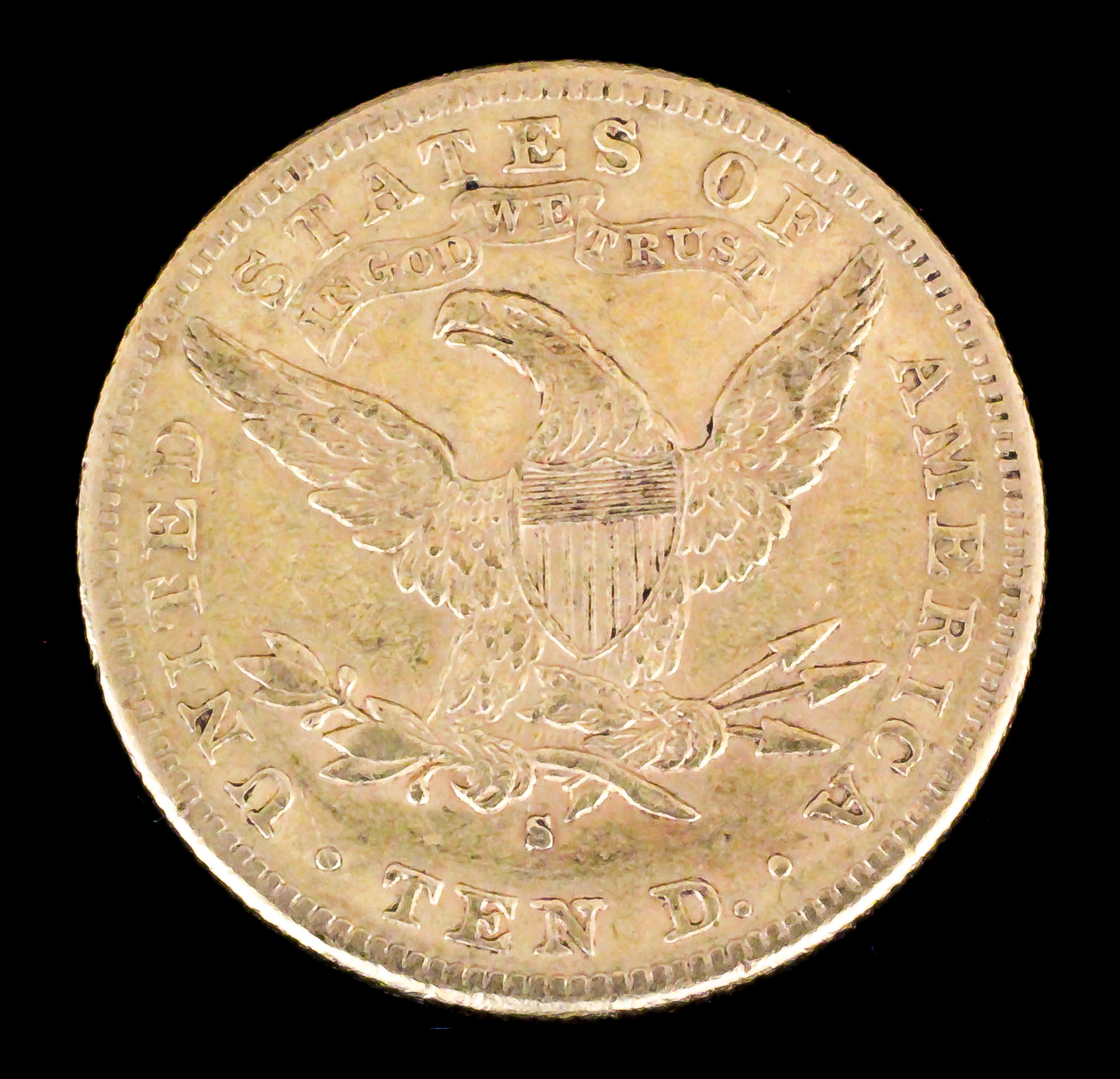 A USA 1892 gold Coronet Eagle (weight 16.7 grammes - fair/fine with slight scuff marks) - Image 2 of 2