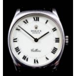 A 1970's lady's Rolex 18ct white gold "Cellini" manual wind wristwatch, Serial No. 4336874, the