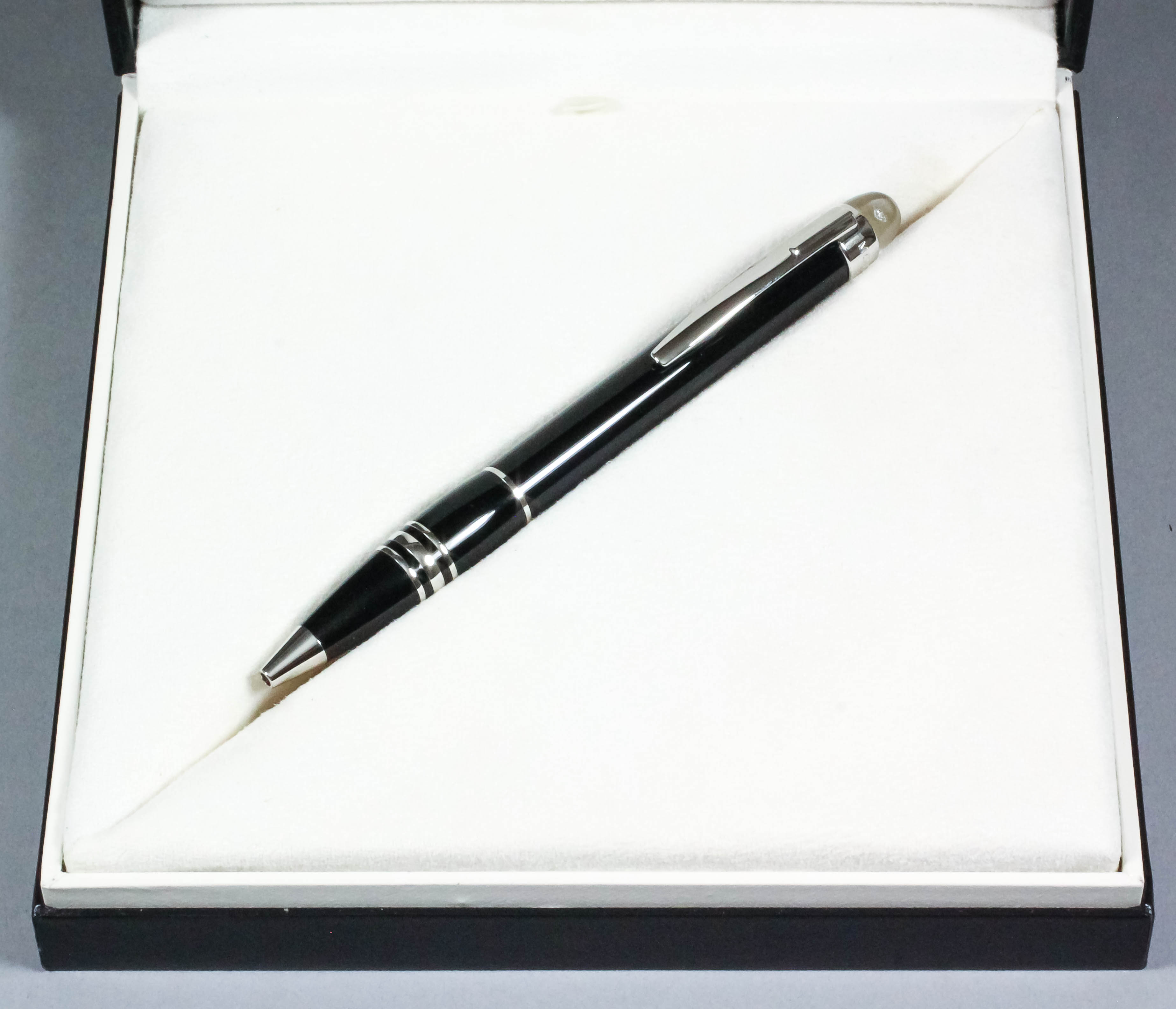 A Montblanc "Soulmakers 100 Years StarWalker" unlimited ballpoint pen, the perspex cap set with