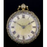 A George IV 18ct gold consular cased pocket watch by John Skinner of Exeter, No. 2538, the gold dial