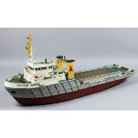 Two scratch built radio control boats, an off-shore ship "Forties Shore", 31ins long, and a