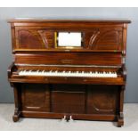 An early 20th Century mahogany cased "The Autopiano" player piano by M. F. Rachals & Co. of Hamburg,