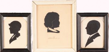 CUT CARD PROFILED HEAD PORTRAIT OF A CHILD, indistinctly signed, 5 ¼" x 4 ¼" (13.3cm x 10.8cm),