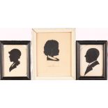 CUT CARD PROFILED HEAD PORTRAIT OF A CHILD, indistinctly signed, 5 ¼" x 4 ¼" (13.3cm x 10.8cm),