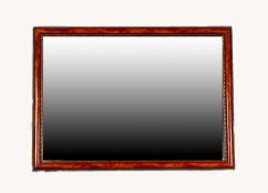MOULDED GILTWOOD FRAMED SMALL WALL MIRROR, of rounded oblong form, 15 ½" x 12 ½", together with