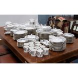 ROYAL WORCESTER ENGLISH FINE BONE CHINA 'PADUA' PATTERN DINNER AND COFFEE SERVICE FOR 14 PERSONS,