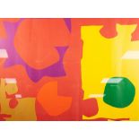 •PATRICK HERON ARTIST SIGNED LITHOGRAPH, ARTIST'S PROOF Abstract in reds, yellow, green, purple