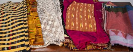 QUANTITY OF MODERN COTTON FABRIC WITH AFRICAN OR MIDDLE EASTERN DESIGNS, mostly unworked lengths,