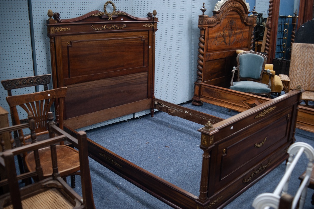 A GOOD QUALITY EARLY TWENTIETH CENTURY FRENCH LOUIS XVI STYLE MAHOGANY ORMOLU MOUNTED WARDROBE, - Image 2 of 2