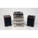 THREE PART DENON UDR-77 PERSONAL COMPONENT MUSIC SYSTEM, comprising: COMPACT DISC PLAYER, STEREO