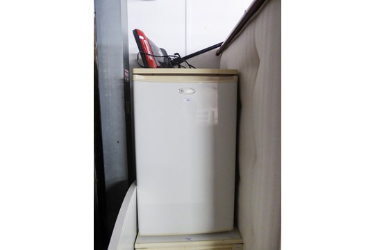 A 'HOMEKING' SMALL FRIDGE AND A DIRT DEVIL 'ROOM MATE' VACUUM (2)