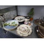 CERAMICS VARIOUS; PLATES, TRINKET BOXES ETC.......