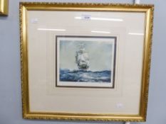 AN ARTISTS SIGNED COLOUR PRINT 'TEA CLIPPER'