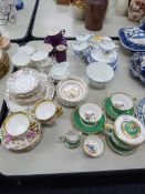 LAWLEYS, REGENT ST. LONDON, A CHINA TEA FOR TWO TEA SERVICE FOR 8 PIECES, FLORAL DECORATED WITH