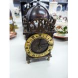 SMITH'S LTD., GREAT BRITAIN, BRASS LANTERN CLOCK WITH 8 DAYS MOVEMENT, 7" HIGH