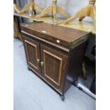 A WOOD EFFECT METAL ELECTRIC HOT FOOD TROLLEY