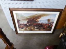 A LARGE COLOUR PRINT 'THE BATTLE OF RORKE'S DRIFT'