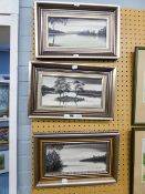 THREE PAINTINGS ON ARTIST BOARD, BY LEONARD SCHULTZ OF SHOALHAVEN RIVER N.S.W. OCT 1981