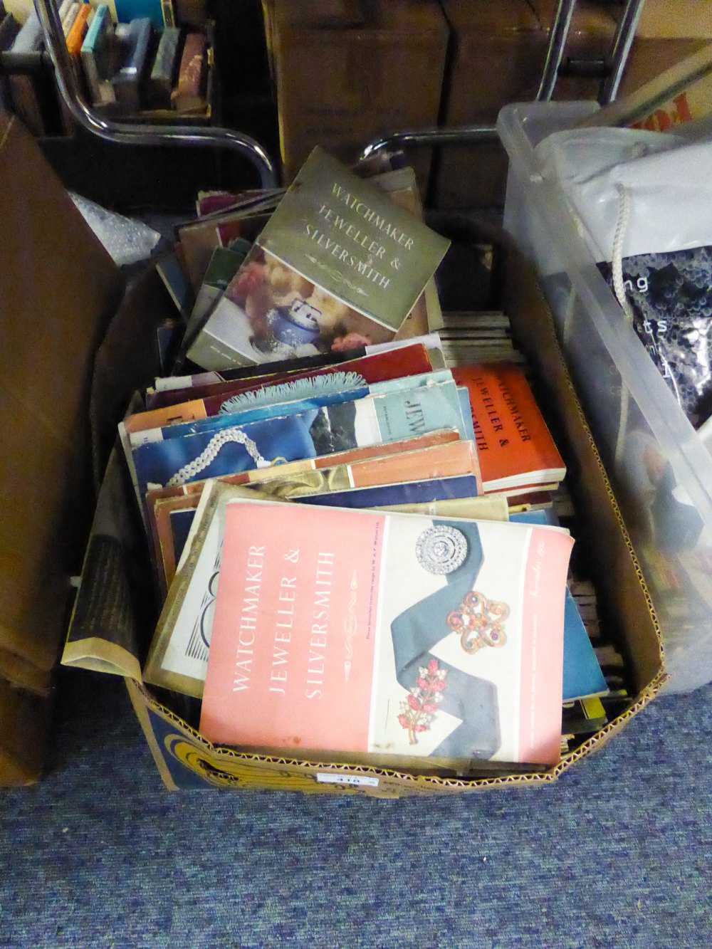 A LARGE QUANTITY OF WATCH MAKER, JEWELER AND SILVERSMITH MAGAZINES (CONTENTS OF ONE BOX)