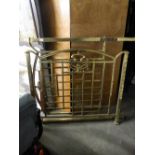 AN ORNATE 3/4 SIZE BRASS BEDSTEAD