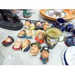 COLLECTION OF 'BOSSONS OF CONGLETON' BUST POTTERY WALL PLAQUES, TWELVE TO INCLUDE MR PICKWICK,