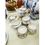 SOKO CHINA EGGSHELL TEA SET FOR FOUR PERSONS, HAND PAINTED