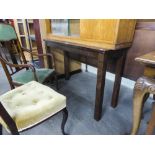 AN ORIENTAL EBONY NARROW OBLONG SIDE TABLE OR SMALL CUPBOARD WITH TWO GLAZED DOORS