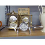 SCHATZ, 400 DAY CLOCK, IN ORIGINAL BOX, WITH KEY AND OPERATING INSTRUCTIONS, A QUARTZ MANTEL BRASS