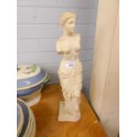 AFTER THE ANTIQUE, RECONSTITUTED MARBLE FIGURE OF VENUS DE MILO, INDISTINCTLY SIGNED AND MARKED '