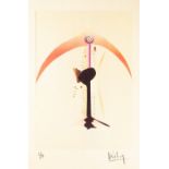 WILFREDO LAM (CUBAN 1902- 1982) ARTIST SIGNED COLOURED LITHOGRAPHIC PRINT with 'Ministerio de