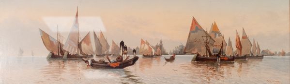 D. H. WINDER (Early Twentieth Century) OIL PAINTING ON BOARD 'Lagune, Venice' Signed and dated