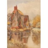 SIDNEY CURRIE (LATE 19th/EARLY 20th CENTURY) WATERCOLOUR DRAWING 'Cornfield Mill' Signed lower left,