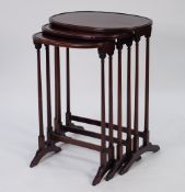 JOHN TUCKER & SON, KENSINGTON, NEST OF THREE EARLY TWENTIETH CENTURY MAHOGANY OCCASIONAL TABLES,