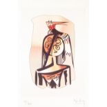 WILFREDO LAM (CUBAN 1902- 1982) ARTIST SIGNED COLOURED LITHOGRAPHIC PRINT No 10/500 with 'Ministerio