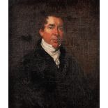 JOHN HOPPNER (1758-1810) OIL PAINTING ON CANVAS Portrait of a gentleman, half length facing right