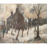 DURKIN (Modern) OIL PAINTING ON CANVAS A Northern village in winter Signed 'Durkin' lower right